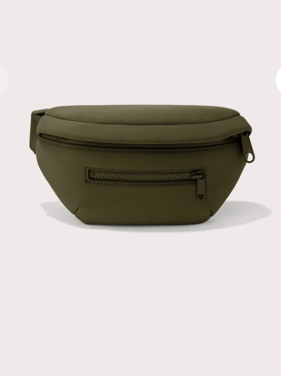 Dagne Dover Olive Green Neoprene Belt Bag - Nwt